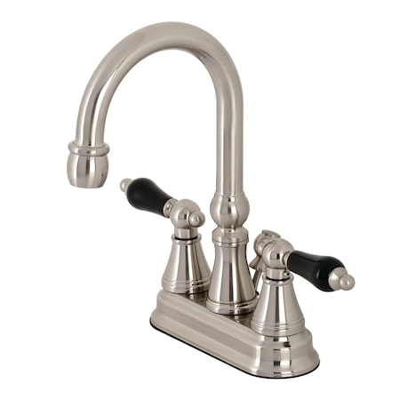 Kingston Brass KS2618PKL Duchess 4" Centerset Bathroom Faucet W/ Brass Pop-Up, Nickel KS2618PKL